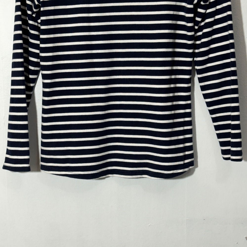 Joules Harbour Notch Neck Breton Striped Blue/White Long Sleeve Shirt US Size 6 - Picture 8 of 16